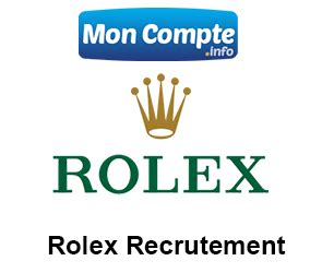 rolex recrutement|Rolex job opportunities.